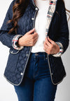 Normann Quilted Reversible Jacket, Navy Check
