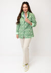 Normann Floral Print High Reversible Neck Jacket, Green