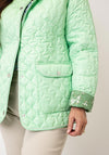 Normann Floral Print High Reversible Neck Jacket, Green