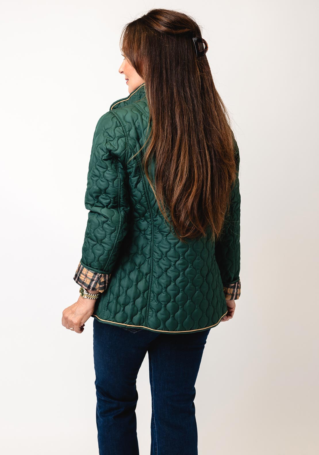 Normann Quilted Reversible Coat, Green