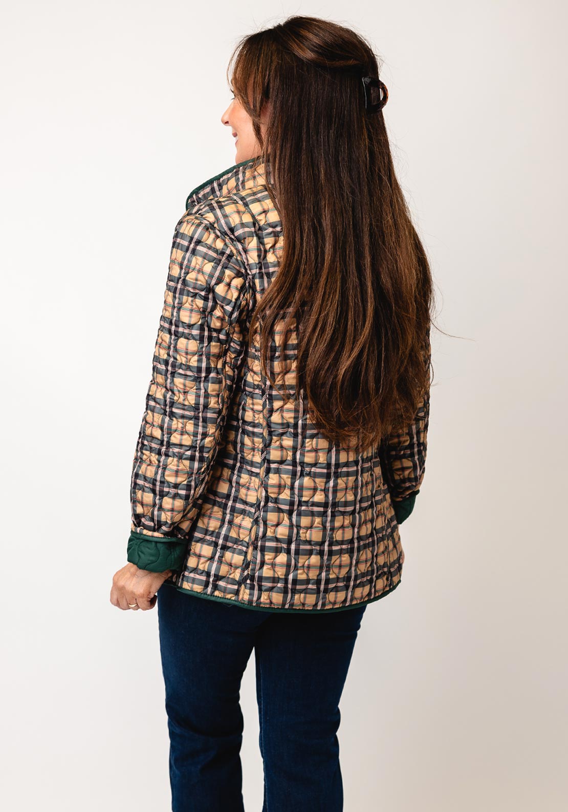 Normann Quilted Reversible Coat, Green