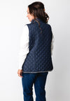 Normann Quilted Reversible Gilet, Navy Check