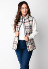 Normann Quilted Reversible Gilet, Navy Check