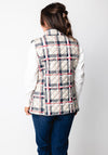 Normann Quilted Reversible Gilet, Navy Check