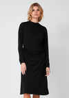 Nu Denmark Ronnie Ruched A-line Midi Dress, Black