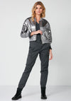 Nu Denmark Rital Metallic Bomber Jacket, Antique Silver