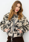 NU Denmark Abstract Print Short Jacket, Beige Multi