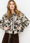 NU Denmark Abstract Print Short Jacket, Beige Multi