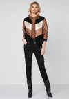 Nu Denmark Ralia Colour Block Jacket, Toffee Browm