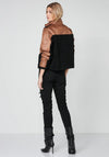 Nu Denmark Ralia Colour Block Jacket, Toffee Browm