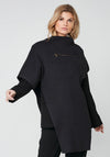 Nu Denmark Rina Knit Poncho, Electric Blue Mix