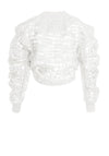 Nu Denmark Yarin Geometric Mesh Bolero, White