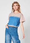 Nu Denmark Tianna Dip Dye T-Shirt, Fresh Blue Mix