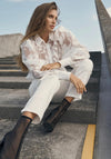 Nu Denmark Yamina Floral Mesh Blouse, White