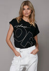 Nu Denmark Yanisa Graphic T Shirt, Black