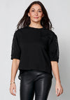Nu Denmark Yara Checkered Top, Black