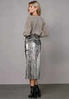 Nu Denmark Ylva Metallic Cargo Skirt, Grey