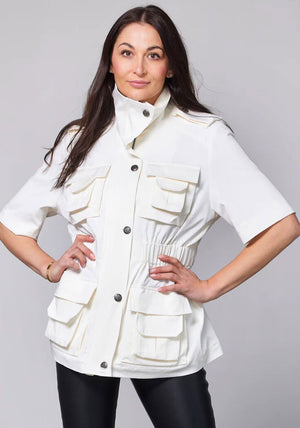 Nu Denmark Ytta Elasticated Cargo Jacket, Cream