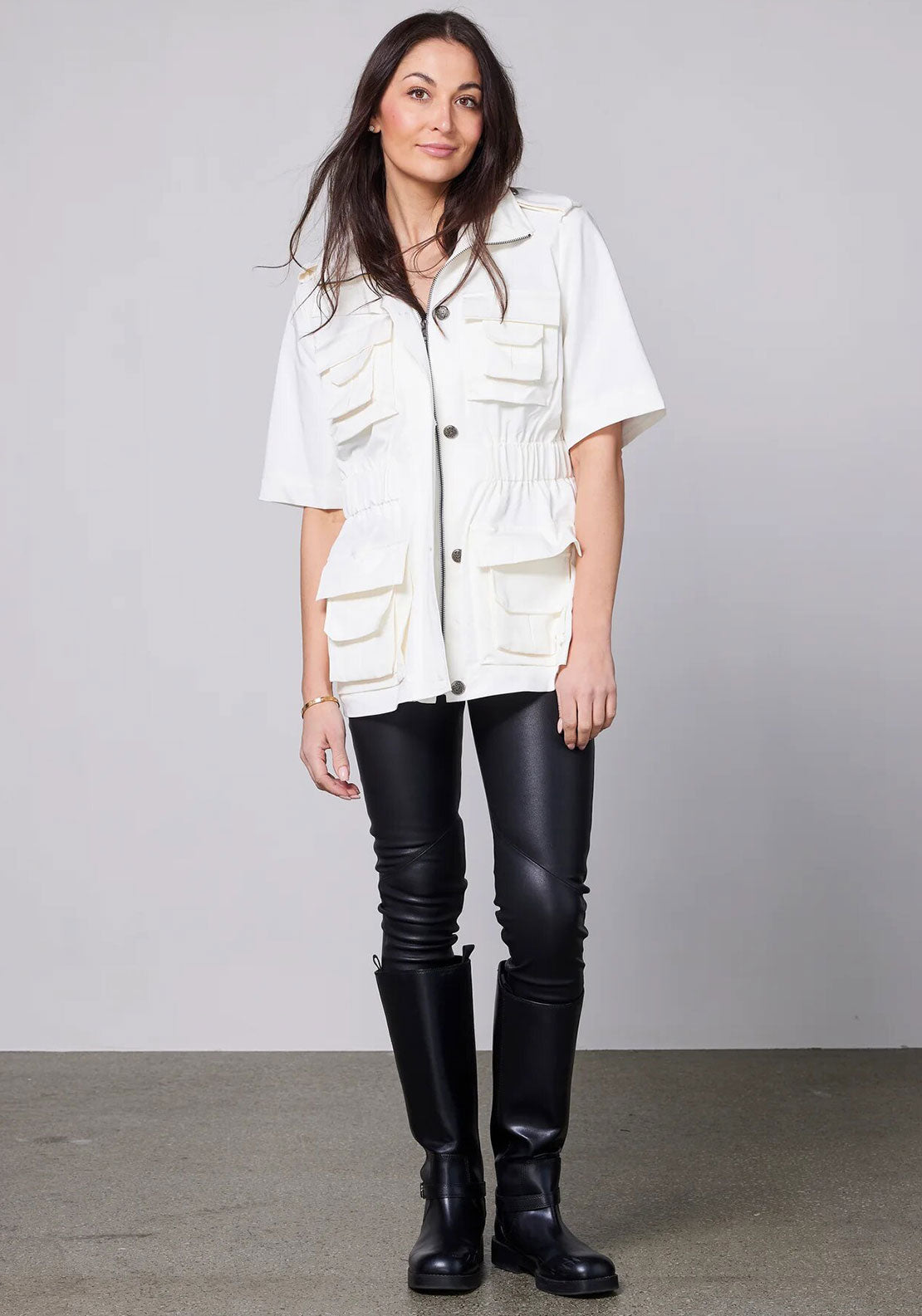 Nu Denmark Ytta Elasticated Cargo Jacket, Cream