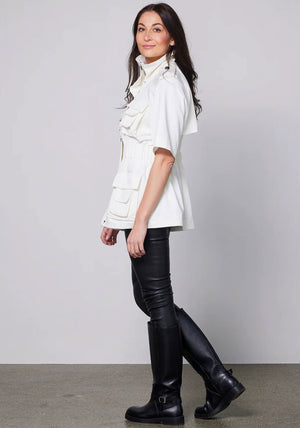 Nu Denmark Ytta Elasticated Cargo Jacket, Cream