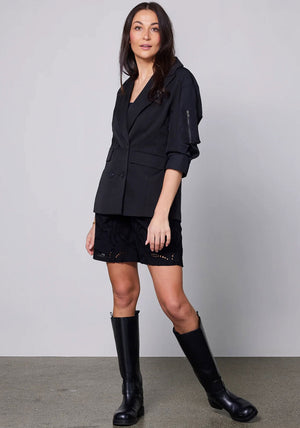 Nu Denmark Yuki Contrast Panel Blazer, Black