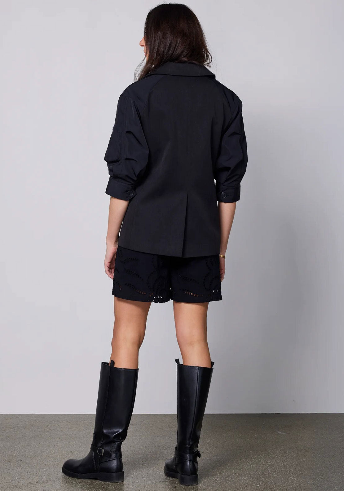 Nu Denmark Yuki Contrast Panel Blazer, Black