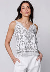 Nu Denmark Zania Sequin Embellished Top, White