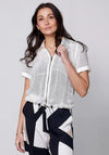 Nu Denmark Zazia Sheer Knit Jacket, Off White