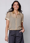 Nu Denmark Zazia Sheer Knit Jacket, Beige