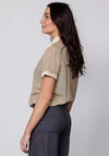 Nu Denmark Zazia Sheer Knit Jacket, Beige
