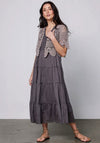 Nu Denmark Ziona Crochet Knit Cropped Cardigan, Brown