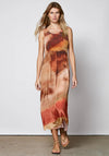 Nu Denmark Ziw Tie Dye Print Dress, Orange