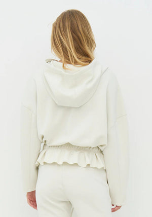 NU Denmark Cora Waist Detail Hoodie, Off-White