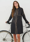 NU Denmark Creola Washed Print Dress, Black