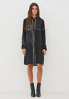 NU Denmark Creola Washed Print Dress, Black