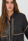 NU Denmark Creola Washed Print Dress, Black
