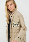 NU Denmark Cherrell Graphic Print Jacket, Beige Multi