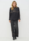 NU Denmark Creola Washed Print Shirt, Black