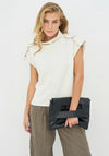 NU Denmark Cora Buckle Shoulder Blouse, White