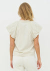 NU Denmark Cansu Zip Detail Shirt, Beige