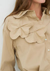 NU Denmark Camira Flower Detail Shirt, Beige