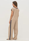 NU Denmark Diem with Stripe Detail T-Shirt, Beige and Navy