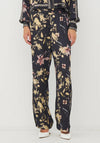 NU Denmark Cara Floral Trousers, Black Multi