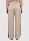 NU Denmark Diem with Stripe Detail Wide Leg Trousers, Beige and Navy