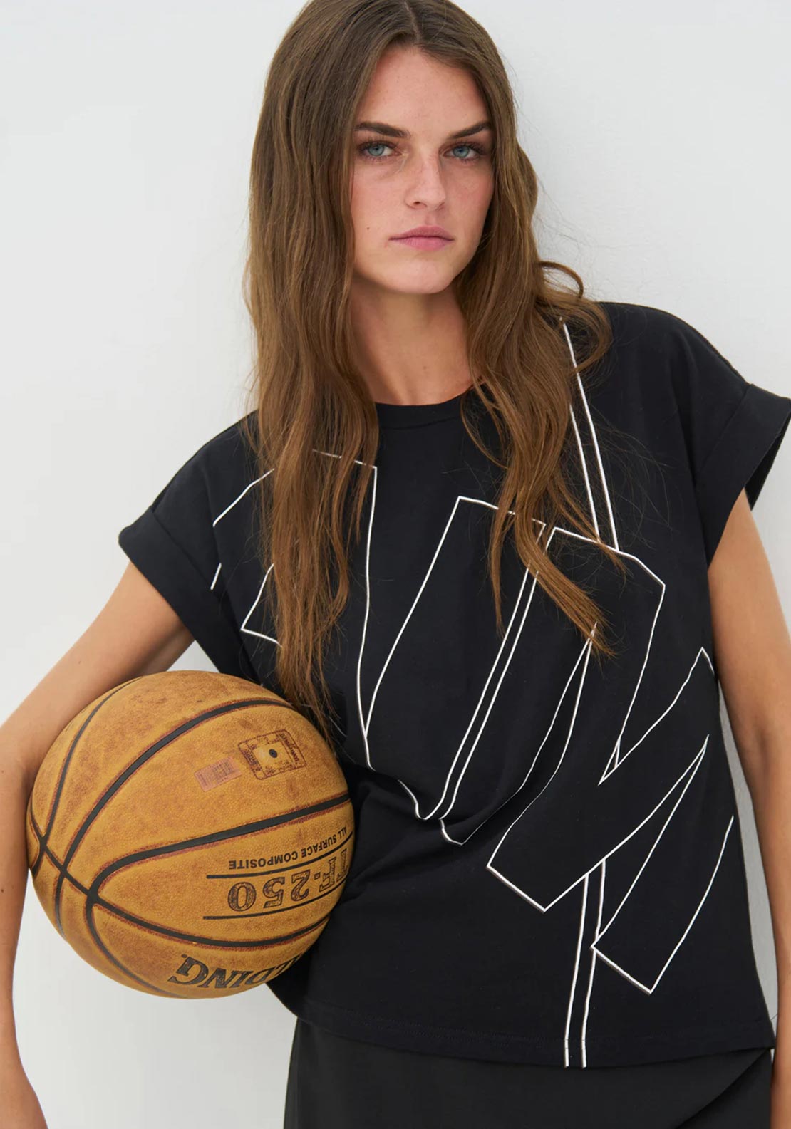 NU Denmark Cathlin Graphic T-Shirt, Black
