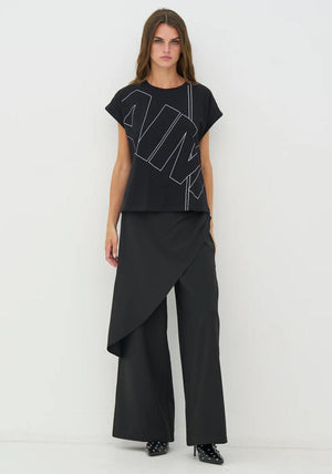 NU Denmark Cathlin Graphic T-Shirt, Black