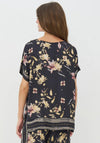 NU Denmark Cara Floral Blouse, Black Multi