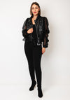 Nu Denmark Bitta Organza Faux Leather Jacket, Black
