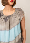 Nu Denmark Ziw Tie Dye Print Top, Green