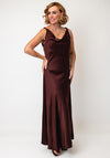 Nu Denmark Emory Satin Maxi Dress, Brown